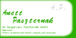 anett paszternak business card